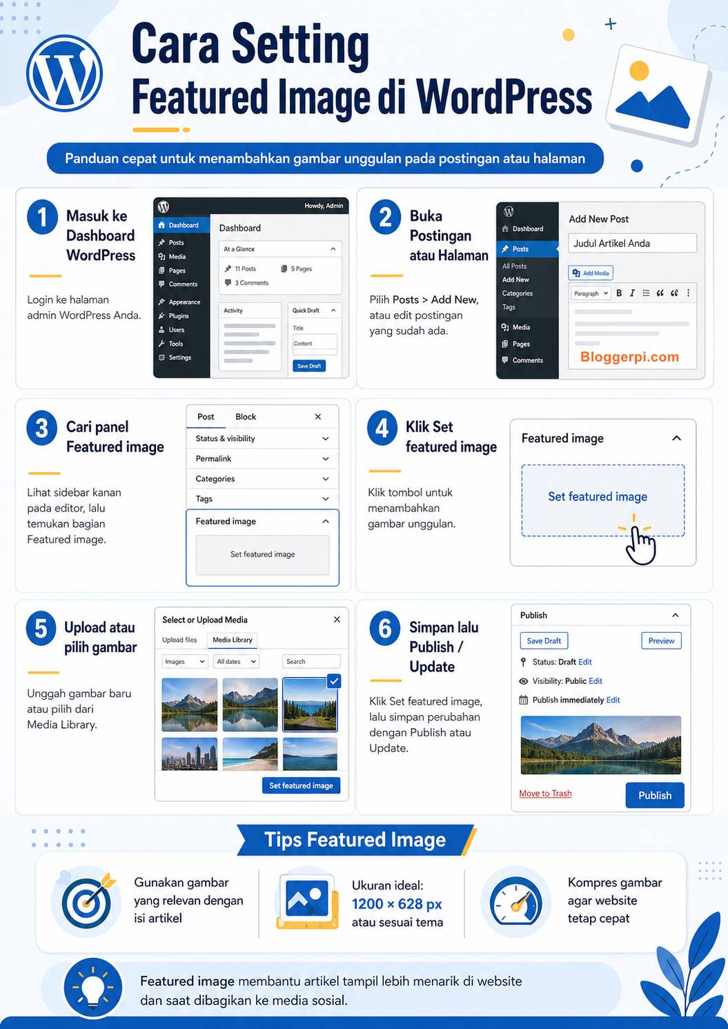 Cara Menambahkan Featured Image di WordPress Cara Menambahkan Featured Image di WordPress